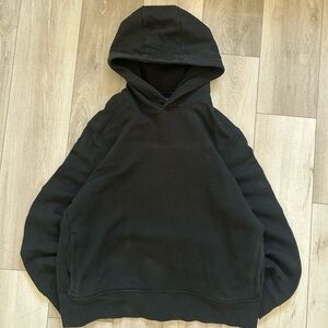 Men's Black Blank Hoodie Size Large